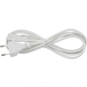 Cablu de alimentare Euro - 2pini mufa bipolara 2m conductor 2x0.75mm2 2.5A 500W alb