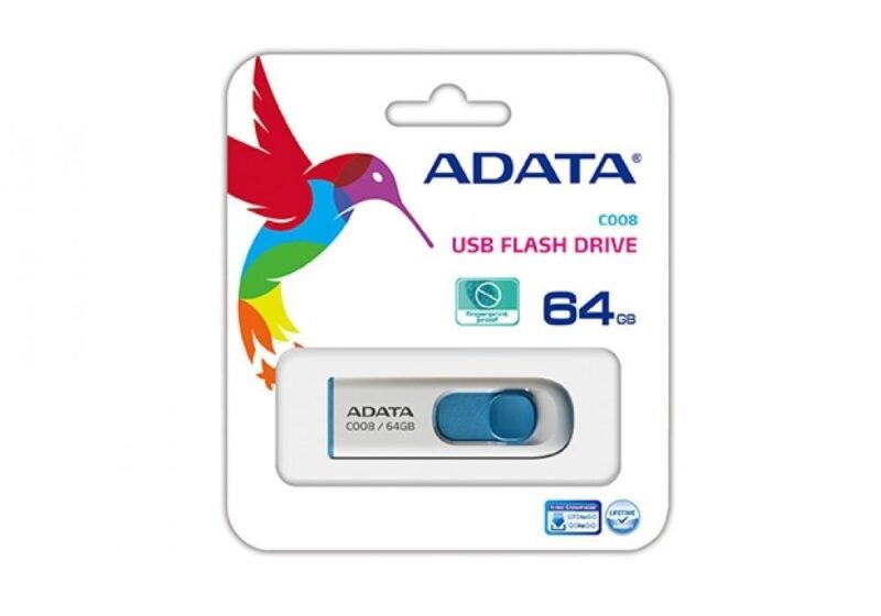 Flash Drive 64gb C008 Usb 20 Adata Ac008 64g Rwe