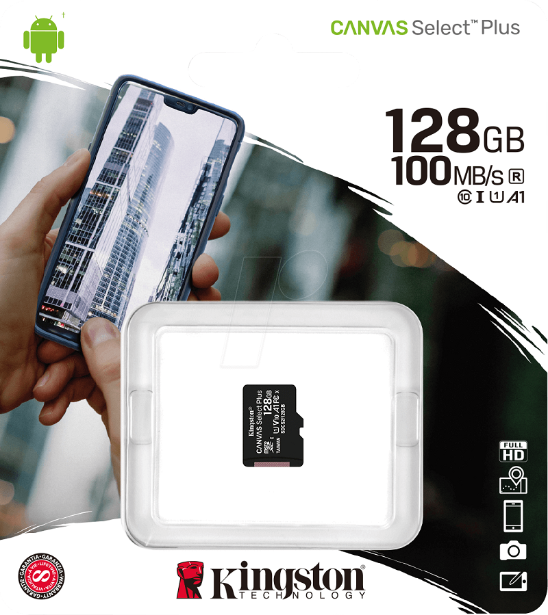 Micro Sd Card 128gb Clasa 10 Kingston Sdcs 128gbsp