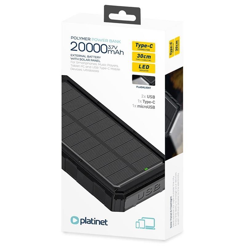 Power Bank Solar 20000mah Platinet