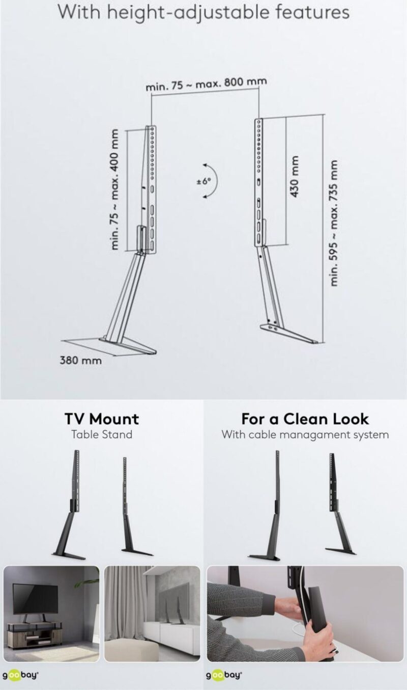 Suport Tv De Masa 32 70inch 81 178cm Goobay