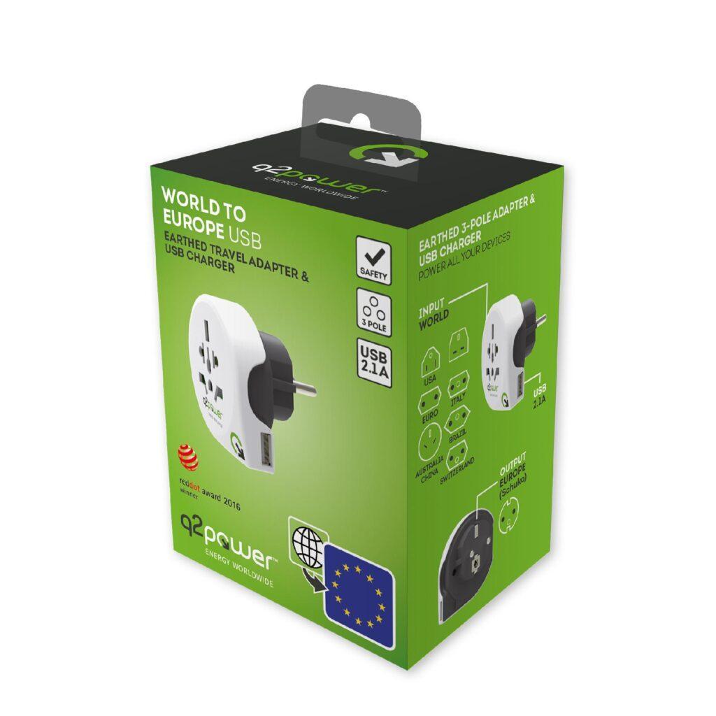 Adaptor Calatorii World To Europe Usb Q2 Australia China Italia Uk Ch Brazil Usa Euro 16a 1100110