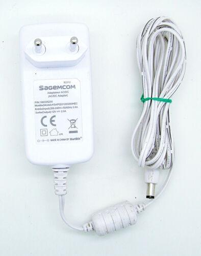 Alimentator Ac Dc 200 240v 12v 2a 15w Cu Conector 21x55 Mm Alb Sagemcom
