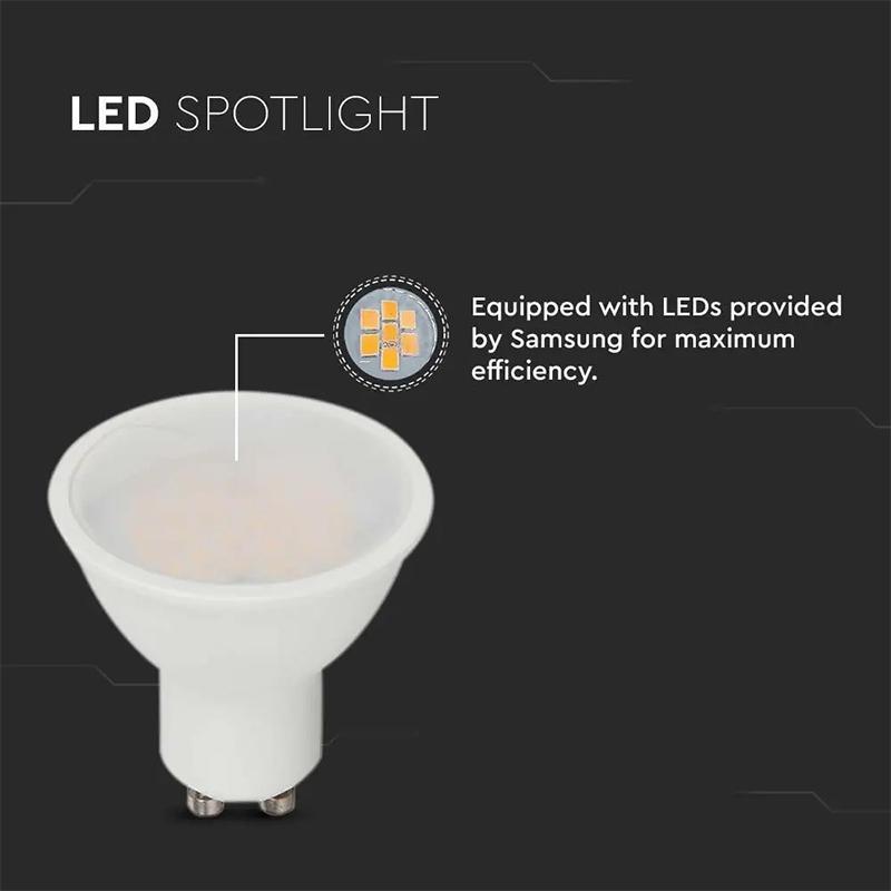 Bec Spot Led Gu10 45w 4000k Alb Neutru Cip Samsung V Tac