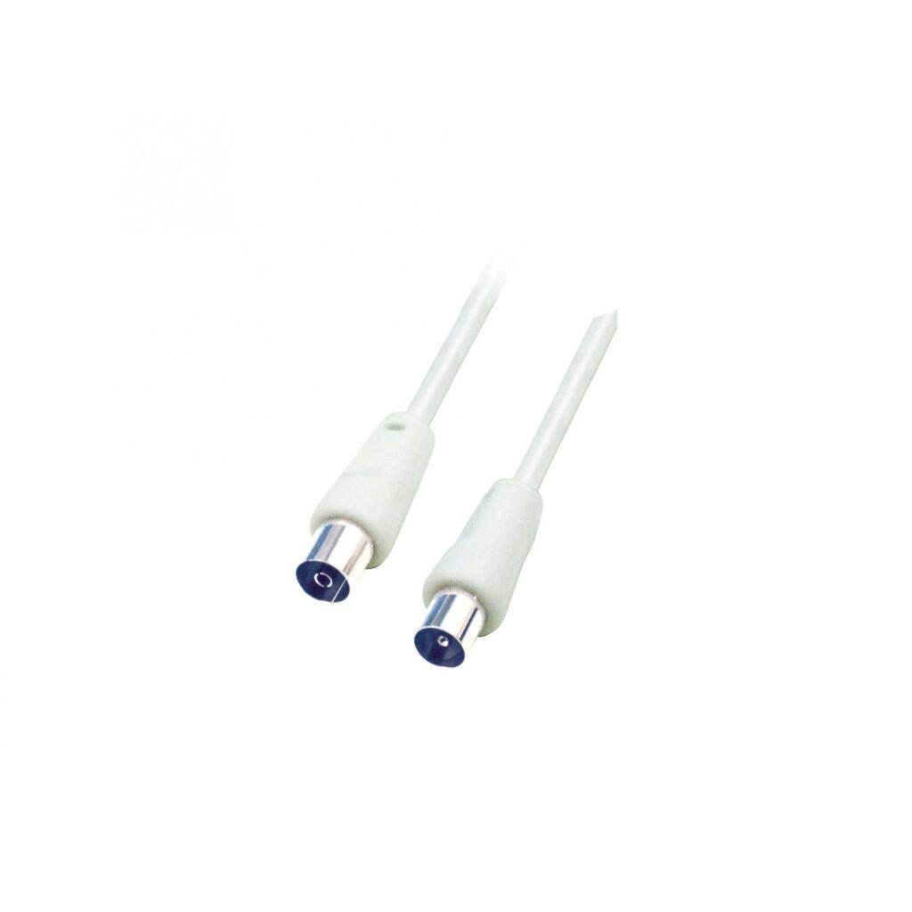 Cablu Coaxial 15m Alb Mama Tata Dublu Ecranat Drept Rf 1x Home
