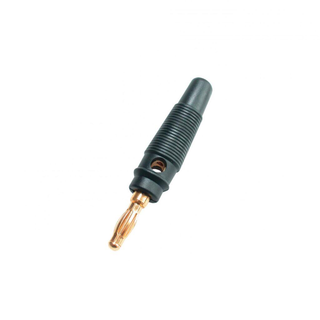 Conector Tip Banana 4mm Tata Negru Aurit Home