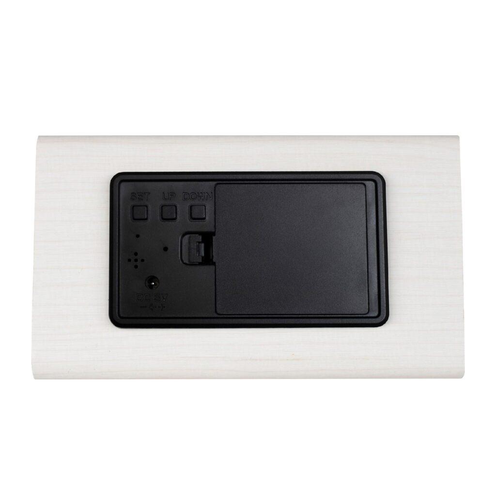 Desteptator Digital Led Alb Lemn Oc 07 Home