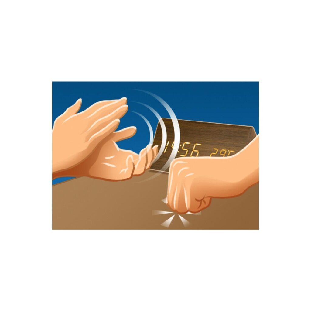 Desteptator Digital Led Alb Lemn Oc 07 Home