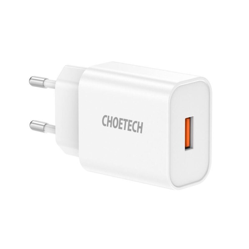 Incarcator Retea Choetech 1x Usb A Qc 30 18w Alb Q5003 Eu Wh