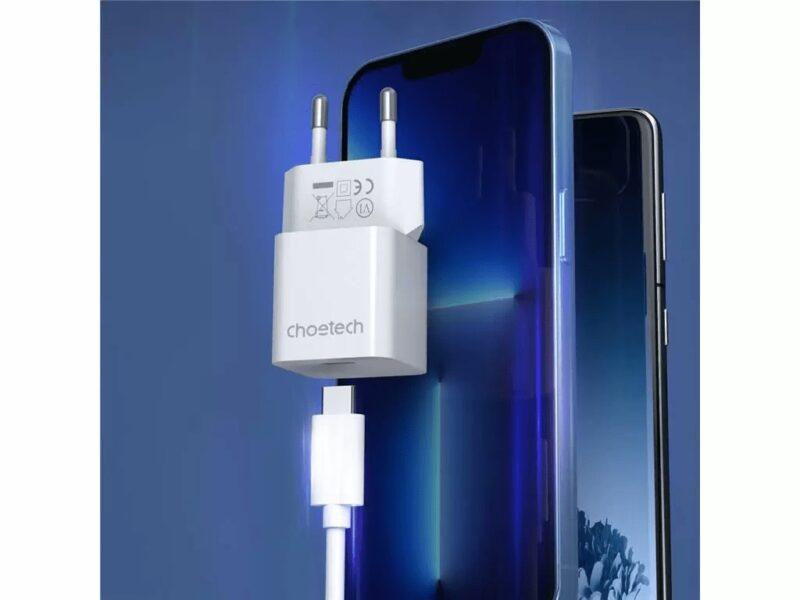 Incarcator Retea Choetech 1x Usb Type C Pd 20w Alb Pd5010 Eu Wh