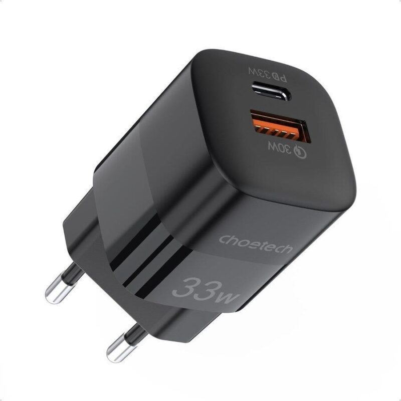 Incarcator Retea Choetech Pd5006 Eu Bk 33w 1x Usb Type C 1x Usb A