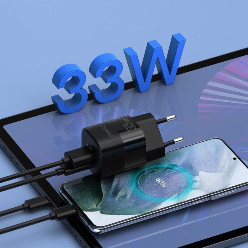 Incarcator Retea Choetech Pd5006 Eu Bk 33w 1x Usb Type C 1x Usb A