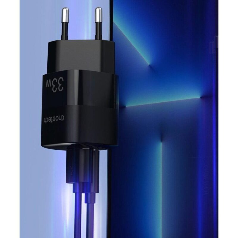 Incarcator Retea Choetech Pd5006 Eu Bk 33w 1x Usb Type C 1x Usb A