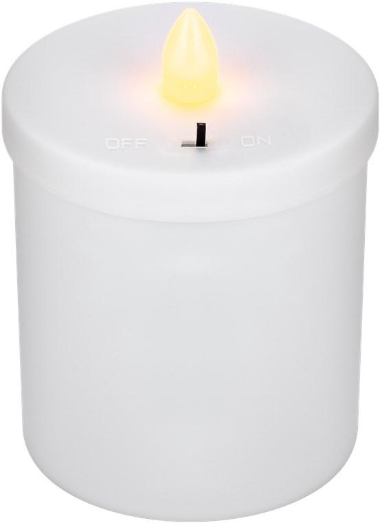 Lumanare Funerara Led Alb Cu Efect Palpaitor Realist Alb Cald 2700k Goobay 64604