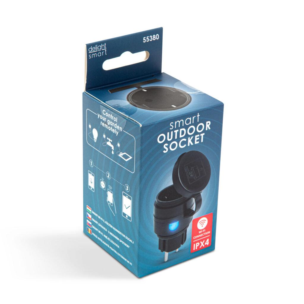 Priza Inteligenta Pentru Exterior Wi Fi Ipx4 Amazon Alexa Google Home Siri Ifttt Delight