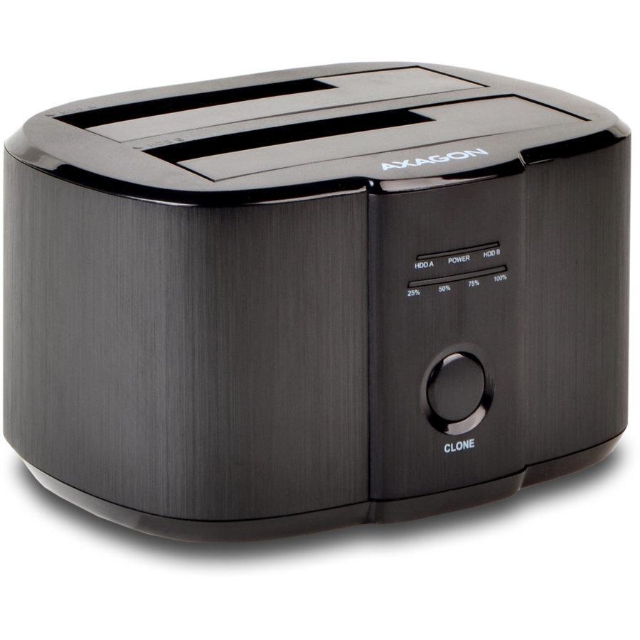 Rack docking Station USB3.0 - 2x SATA 6G cu functie CLONE DUAL HDD ...