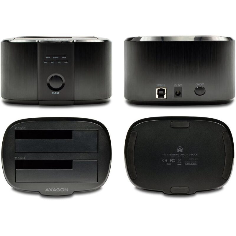 Rack Docking Station Usb30 2x Sata 6g Cu Functie Clone Dual Hdd Axagon Adsa St