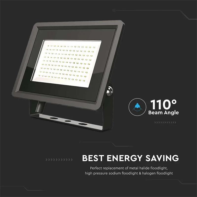 Reflector Led Smd Cip Samsung 100w 8700lm 4000k Ip65 Negru V Tac