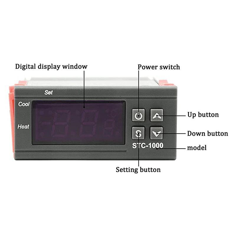 Regulator De Temperatura Termostst Cu Senzor Ntc Stc 1000 230v Eurokomp
