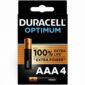 Set Baterii Alcaline Aaa R03 Duracell Optimum 4buc Mx2400