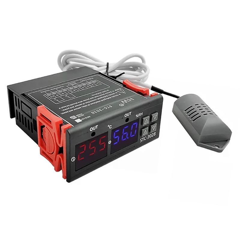 Termostat Temperatura Si Umiditate Stc 3028 230v 20 80c Eurokomp E6137