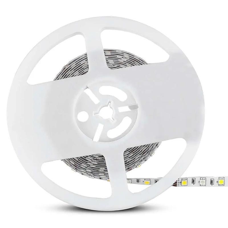 Banda led smd5050 60led m rgb alb rece 6500k 12v ip20 5m v tac sku 212159