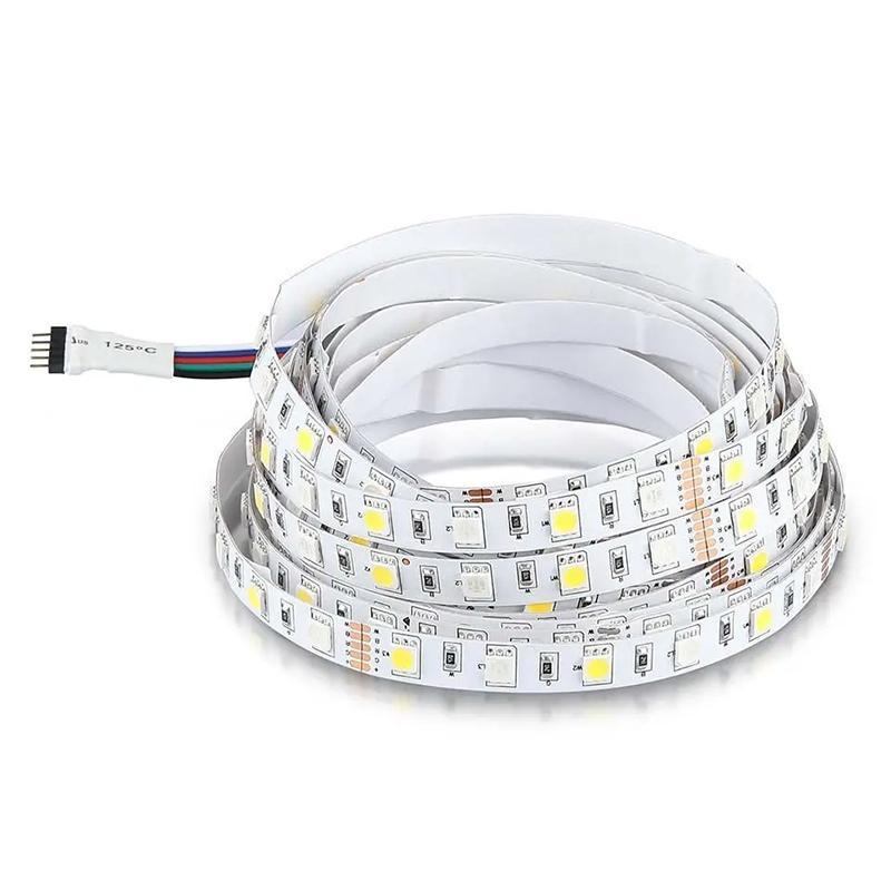 Banda led smd5050 60led m rgb alb rece 6500k 12v ip20 5m v tac sku 212159