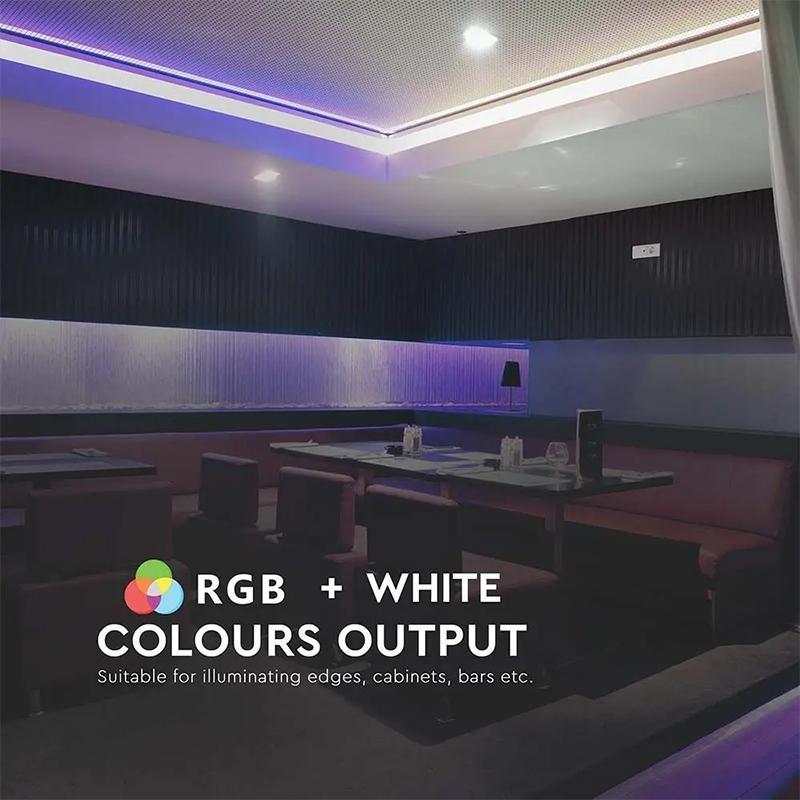 Banda led smd5050 60led m rgb alb rece 6500k 12v ip20 5m v tac sku 212159