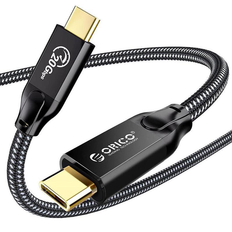 Cablu 100w 4k60hz usb type c usb type c 1m gen22 20gbps negru orico cm32 10 bk