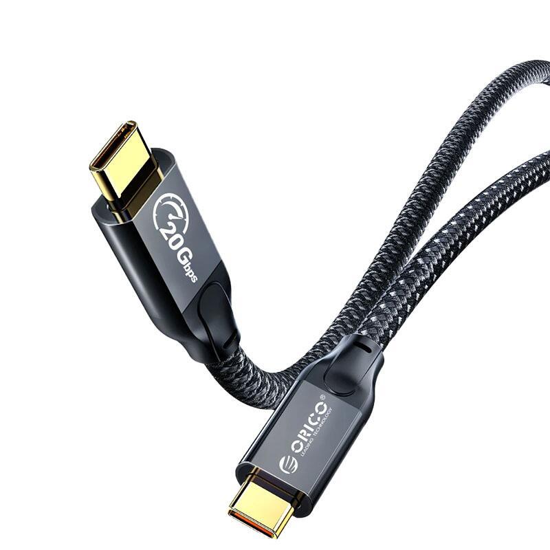 Cablu 100w usb type c usb type c 2m 20gbps 4k60h negru orico cm32 20 bk