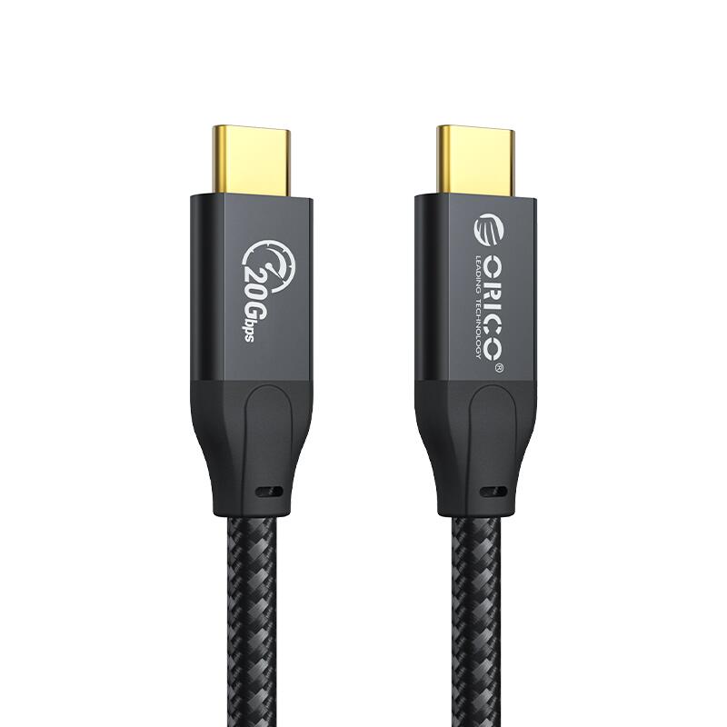 Cablu 100w usb type c usb type c 2m 20gbps 4k60h negru orico cm32 20 bk