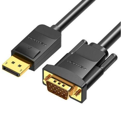 Cablu displayport mufa tata vga d sub 15pin hd mufa tata 1080p 60hz 15m negru 30awg vention hblbg