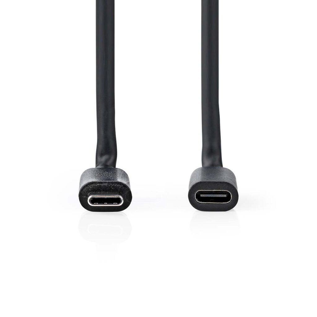 Cablu prelungitor usb32 gen 1 type c tata usb type c mama 1m 4k60hz 60w negru nedis ccgl64010bk10