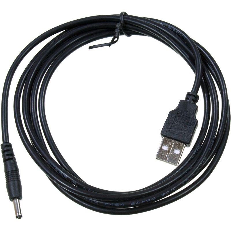 Cablu USB A mufa - DC 3.5/1.35 mufa negru 1.8m 24AWG GEMBIRD CC-USB-AMP35-6