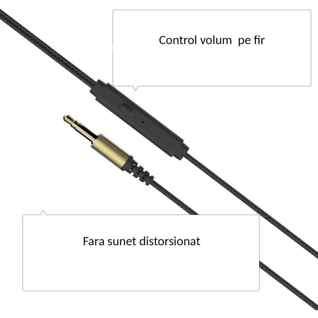 Casti gaming kworld s25 cu microfon 20hz 20khz cablu textil 12m