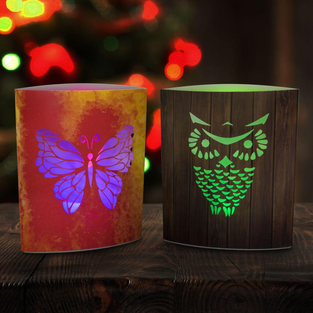 Decoratie de masa cu led rgb 2 x aaa diferite modele 15x16 cm family decor 56506a