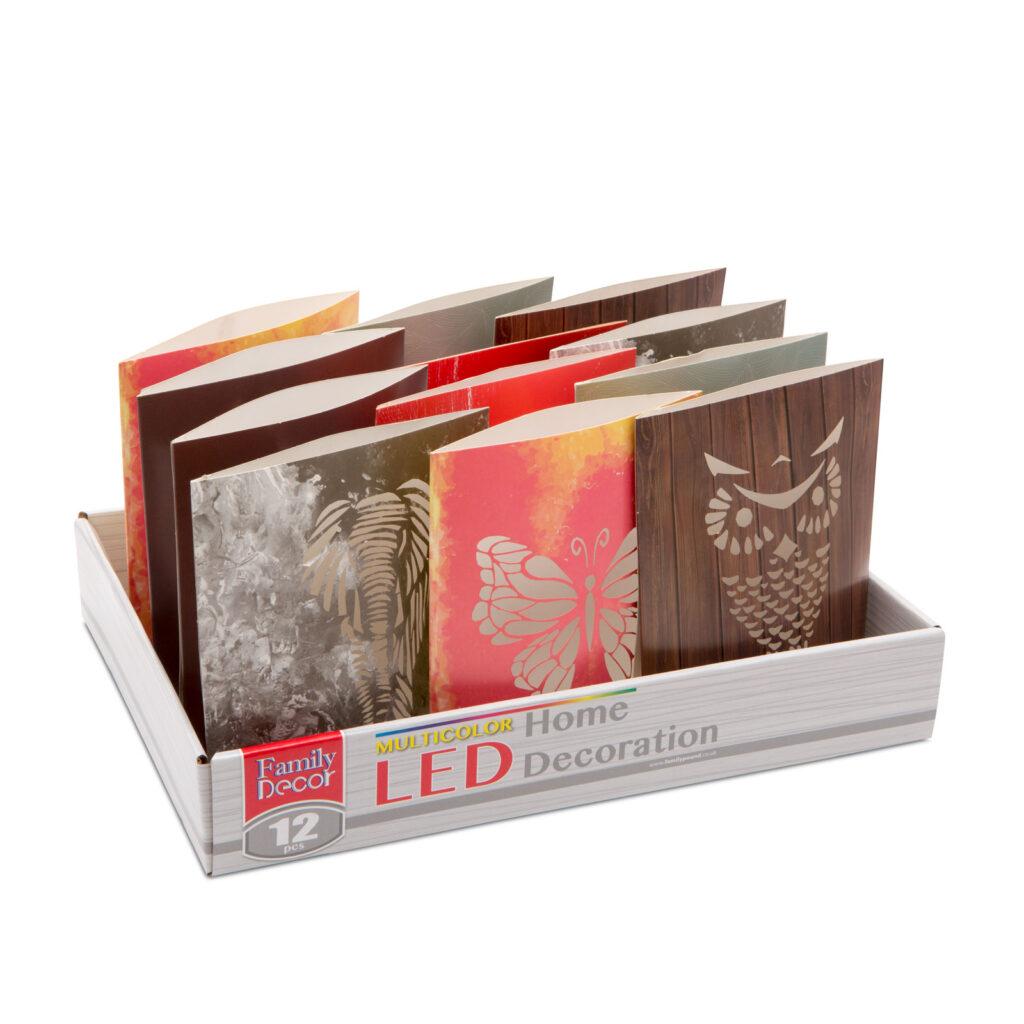 Decoratie de masa cu led rgb 2 x aaa diferite modele 15x16 cm family decor 56506a