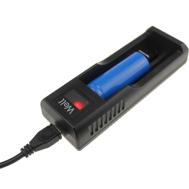 Incarcator Acumulatori Litiu Ion 1 Canal Well Pace Usb 10400 14500 16340 17670 18350 18500 18650 26650