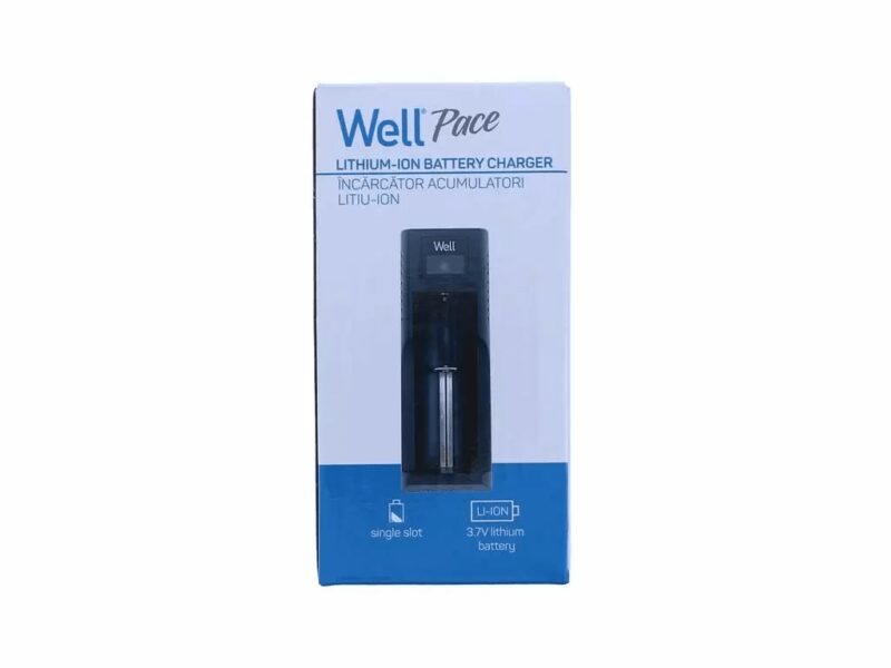 Incarcator Acumulatori Litiu Ion 1 Canal Well Pace Usb 10400 14500 16340 17670 18350 18500 18650 26650