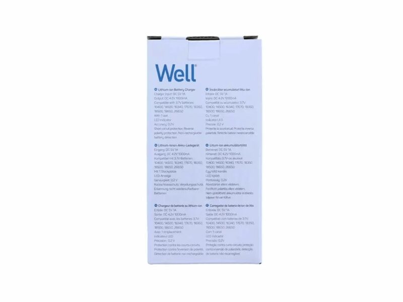 Incarcator Acumulatori Litiu Ion 1 Canal Well Pace Usb 10400 14500 16340 17670 18350 18500 18650 26650