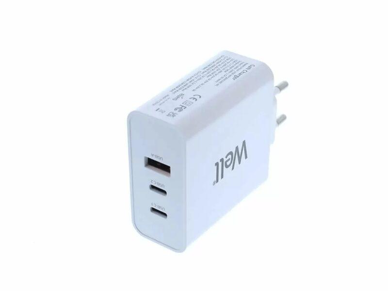 Incarcator Retea Well 1x Usb A Qc30 2x Usb Type C Pd 65w Pps