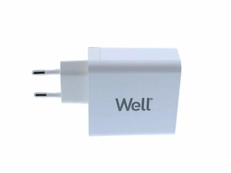 Incarcator Retea Well 1x Usb A Qc30 2x Usb Type C Pd 65w Pps