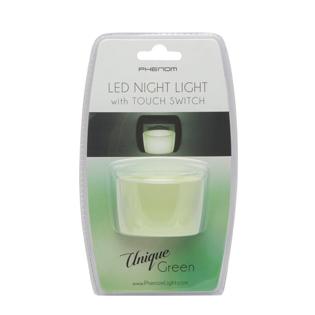 Lumina de veghe led cu senzor tactil verde 1 led 1w 6x4x5 cm phenom