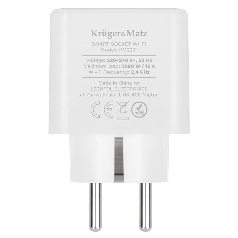 Priza Smart Wifi Connect P3 Tuya Krugermatz Timer Masurare Consum De Energie
