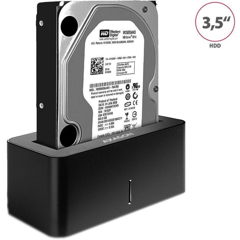 Rack docking station 25 35 axagon adsa sn usb30 1x sata 6gb hdd