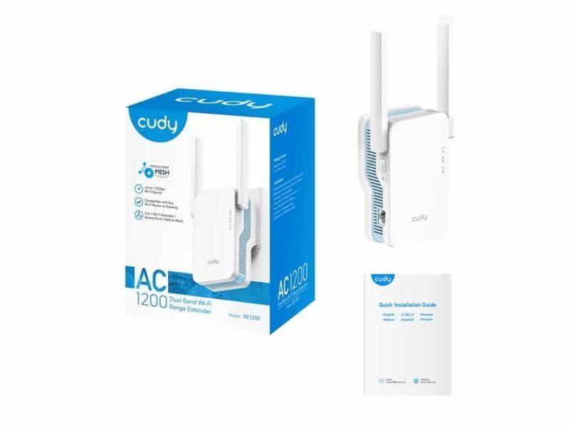 Range extender ac1200 dual band 2 antene externe 1x rj45 re1200 cudy