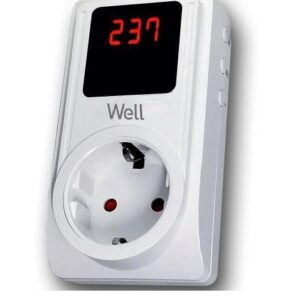 Stecher schuko 16A 3680W cu protectie la joasa si inalta tensiune ecran digital Well