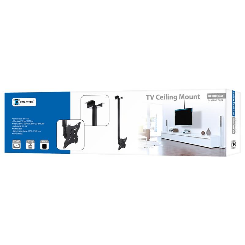 Suport Pentru Televizor Lcd Max 42 Inch Inclinabil Cu Prindere De Plafon Cabletech