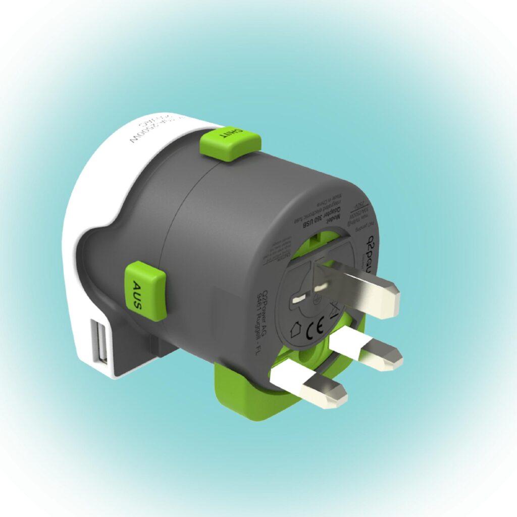 Adaptor Calatorii Qdapter 360 Usb Australia China It Uk Ch Brazil Usa Euro 2100130