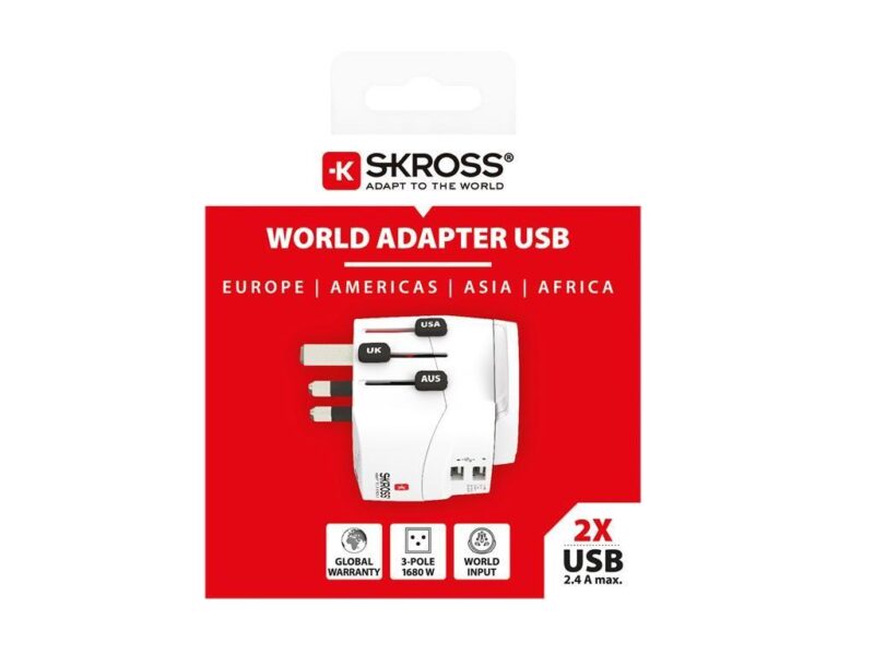 Adaptor priza universal skross pro light usb world 1302470